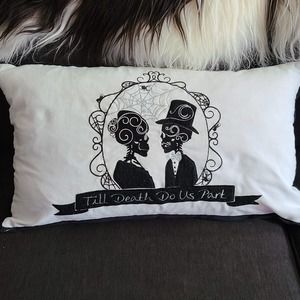 425 SOUTH‎ LOS ANGELES Till Death Do Us Part Rectangle Feather Pillow 22" x 13"